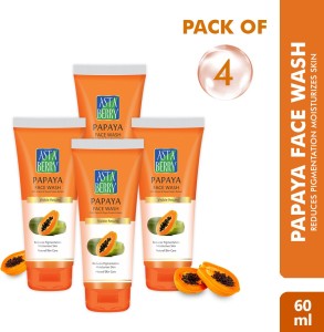 ASTABERRY Papaya  60ml (Pack of 4)Reduces Pigmentation Face Wash
