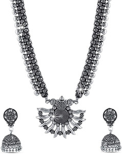 YELLOW CHIMES Brass Silver Silver Jewellery Set