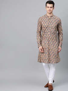 See Designs Men Printed Straight Kurta