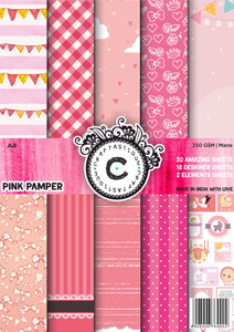 Craftastique Pink Pamper Designer Paperpack A4 250 gsm Craft paper