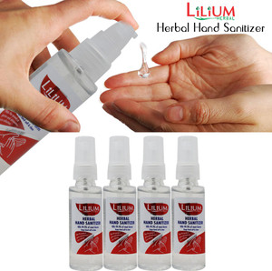 LILIUM Herbal , Pump, 50ml, Pack of 4 Hand Sanitizer Bottle