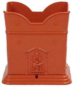 mastBus 10' inch Tulsi Pots with Tray For Home, Balcony, Garden Plant Container Set