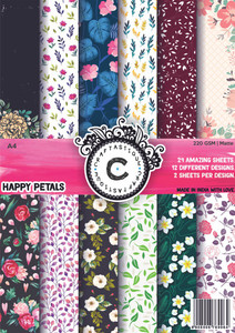Craftastique Happy Petals Designer Paperpack A4 250 gsm Craft paper
