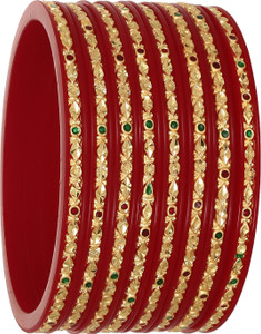 JOYERIA FASHIONS Plastic Gold-plated Bangle Set