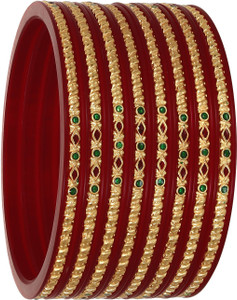 JOYERIA FASHIONS Plastic Gold-plated Bangle Set