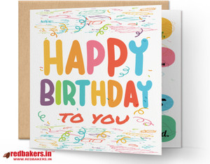 redbakers.in Happy BIrthday Creative Genius Greeting Card Greeting Card