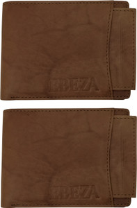 EBEZA Men Casual Brown Genuine Leather Wallet
