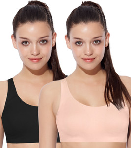 Enamor High Coverage, Wirefree SB06 Low-Impact Cotton Lounge Women Sports Non Padded Bra