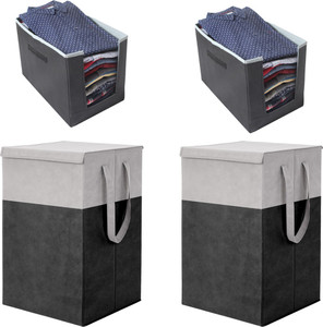 Flipkart SmartBuy 75 L Black Laundry Stool/Storage