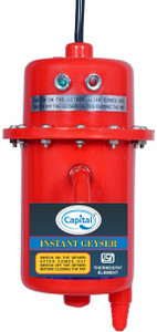 Capital 1 L Instant Water Geyser (1 L Instant Water Geyser (Instant Water Geyser, Water Heater, Portable Water Heater, Geysers Made of First Class Plastic, 3kw copper aliments, with WITH INSTALLATION KIT RED 1 L Instant Water Geyser