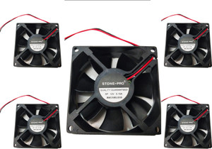 STONE-PRO 5pic 12V DC Fan 80X80X25MM Cabinet 3-Inch Square Cooling fan Cooler