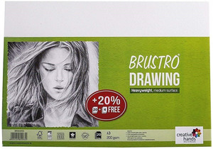 BRuSTRO drawing and sketching loose sheets A3 200 gsm Drawing Paper