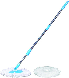 एस्क्विरे 360° Blue Spin Mop Stick with Additional Refill मोप हेड और रोड