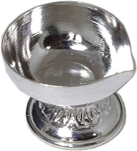 Sahiba Gems Designer Silver Diya Silver Table Diya