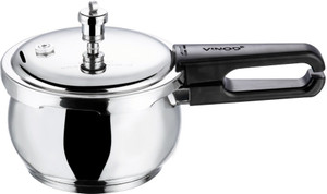 VINOD 18/8 Stainless Steel Splendid Plus 1.5 L Outer Lid Induction Bottom Pressure Cooker