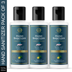 Nuerma Science Hands Sanitizer (Pack of 3) kills 99.99% germs and infection without water with triple action formula sanitizes hands, pH balanced, nourishes skin Hand Sanitizer Bottle