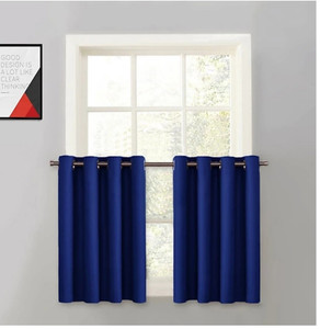 COMFY HOME 121.92 cm (4 ft) Window Silk Semi Transparent Curtain (Pack Of 2)