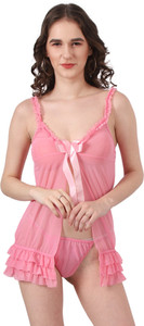 ZARVEY Solid Babydoll