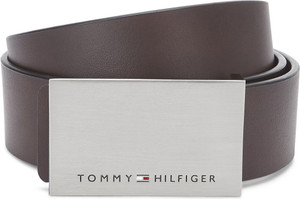 TOMMY HILFIGER Men Casual Brown Genuine Leather Belt