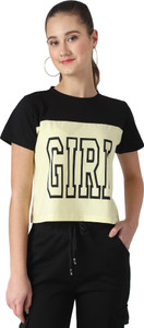 Popster Printed Women Round Neck Multicolor T-Shirt