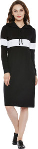 Popster Women T Shirt Multicolor Knee Length Dress