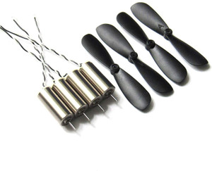 Cam cart DC 3.7V 716 7x16mm Micro Core less Motor with Propeller High-Speed Mini Drones ( Pack of 4 ) Motor Control Electronic Hobby Kit