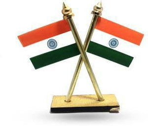 MMD DECORATION indian national flag Rectangle Car Dashboard Flag