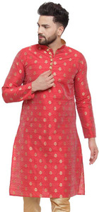 Over Crowd Men Printed Straight Kurta