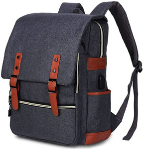 CONTACTS Versatile Backpack Fits 15 inch Laptop, with USB Charging Port (CharcoalGrey) 30 L Laptop Backpack