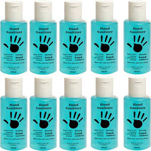 davis Tree & Aloe Vera Rinse Free Hand Rub/ Kills 99.99% Germs/ Pack of 10  Bottle Hand Sanitizer Bottle