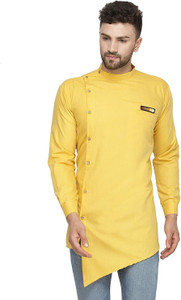 BEN MARTIN Men Solid Asymmetric Kurta