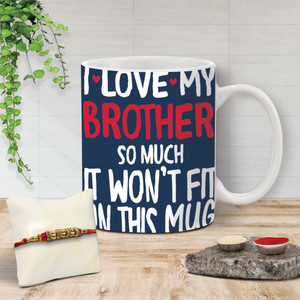 Designer Mug Rakhi-2 Assorted Chawal Roli Pack, Rakhi, Mug Set by Flipkart SmartBuy