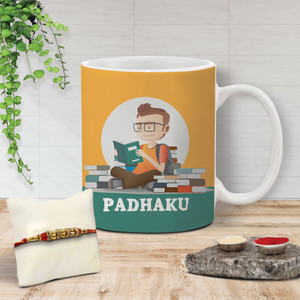 Designer Mug Rakhi-6 Assorted Chawal Roli Pack, Rakhi, Mug Set by Flipkart SmartBuy