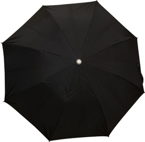 ORANGE 2 Fold Mono Silver Black Umbrella