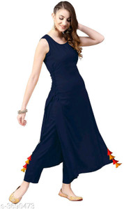 Mahima Creations Women Solid Straight Kurta