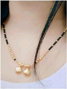 RIYASALES Women's Pride Designer Gold Plated Mangalsutra Pendant with Gold plated Chain for Women and girls Alloy Mangalsutra