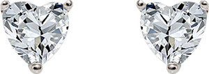 GIVA Silver earrings for women 92.5 Solitaire Love Heart Stud Earrings Cubic Zirconia Silver Stud Earring Heart shape Cubic Zirconia Silver Stud Earring