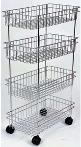 ADAKASI Containers Kitchen Rack Steel 4 Layer Fruit Vegetable Kitchen Rack