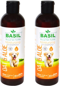 BASIL Oat & Aloe Moisturizing Shampoo Conditioning Basil Oil Dog Shampoo