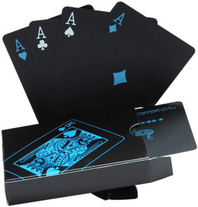 CHESHTA Black Good Quality Plastic Waterproof Colorful Deck Poker Playing Cards