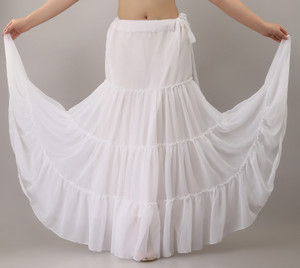 sooma Solid Women Tiered White Skirt