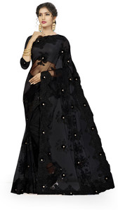 manvaa Embroidered Bollywood Net Saree