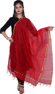 SHREEMAA CREATIONS Cotton Blend Solid Women Dupatta