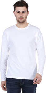 RSO Outfits Solid Men Round Neck White T-Shirt