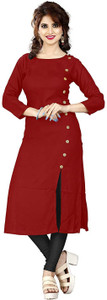 Fariha Fashions Women Solid Straight Kurta