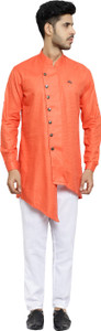 PRO ETHIC Men Self Design Trail Cut Kurta
