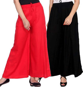 Vastrayuka Flared Women Red, Black Trousers