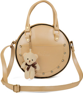 SHAMRIZ Beige Sling Bag Girls Round Sling Bag-Beige