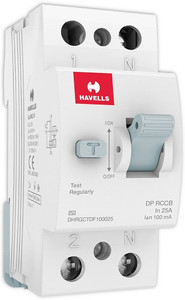 HAVELLS DHRGCTDF100025 RCCB 'AC' Type DP DHRGCTDF100025-PK1 MCB