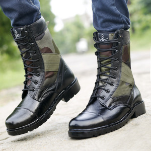 BXXY Commando Army Leather Boots For Trekking, Hiking and Safety Shoes Boots For Men